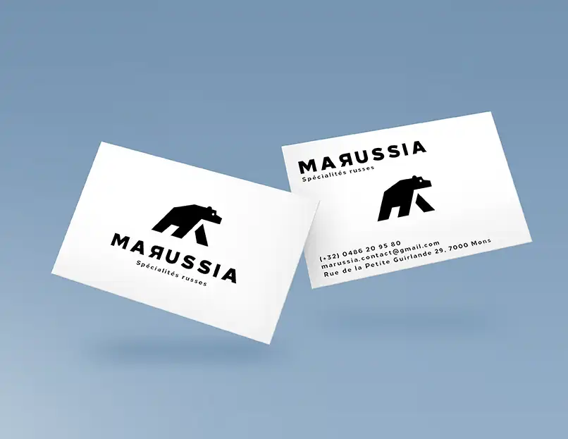 Projet de cartes de visite epicerie russe